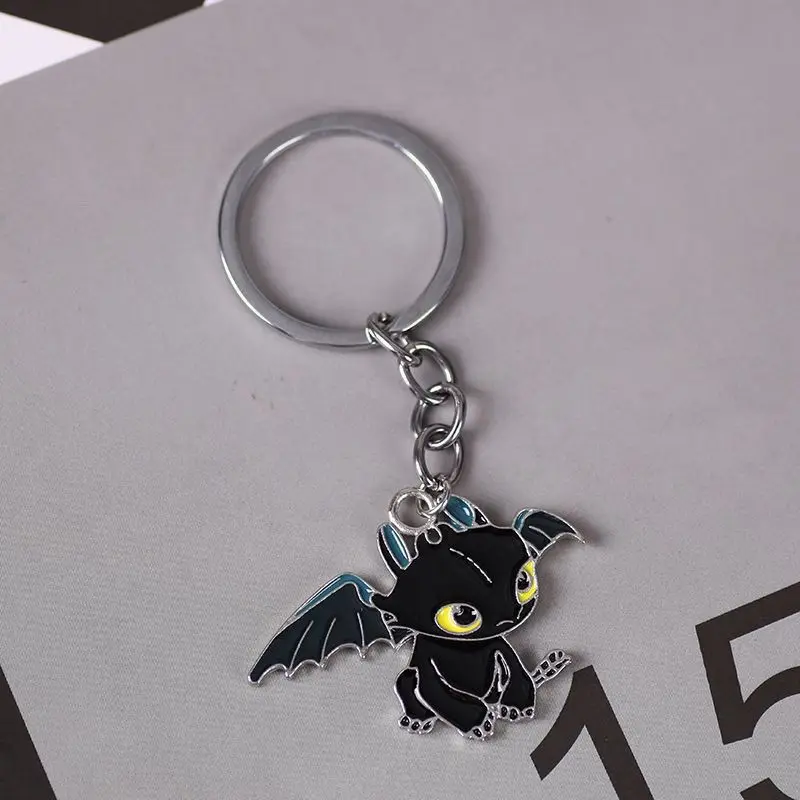 New How to Train Your Dragon Toothless Light Fury keychain with high-value cool figurine design creative couple backpack pendant view 6