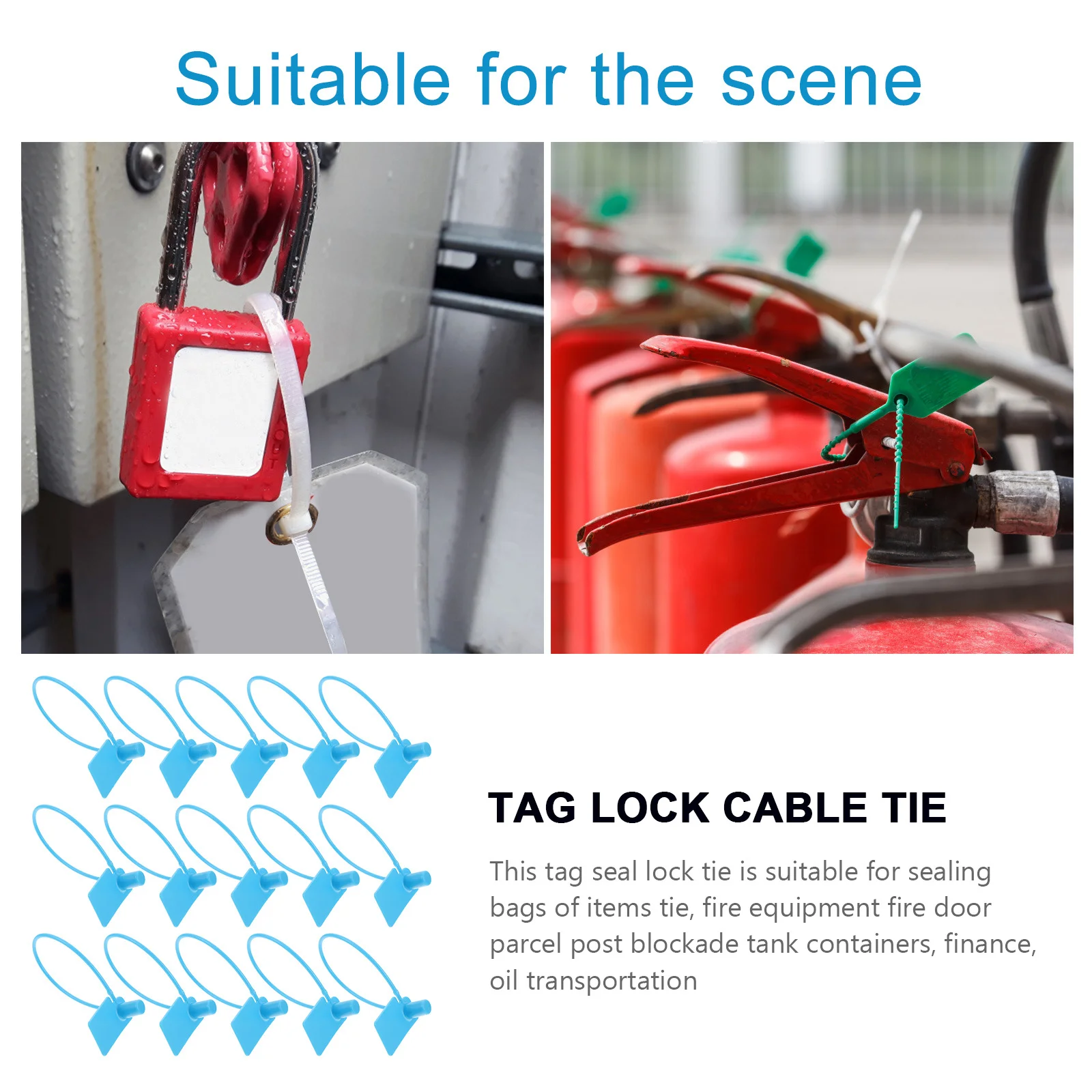 

100Pcs Durable Plastic Self-Locking Cable Ties Tag Locks for Anti-Theft Sealing Bags Shoes Containers Tag Lock Cable Tie