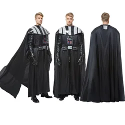 Darth Cos Vader Costume Cosplay uomini adulti vestito uniforme nero Movie Battle Space tuta gilet mantello Halloween carnevale travestimento