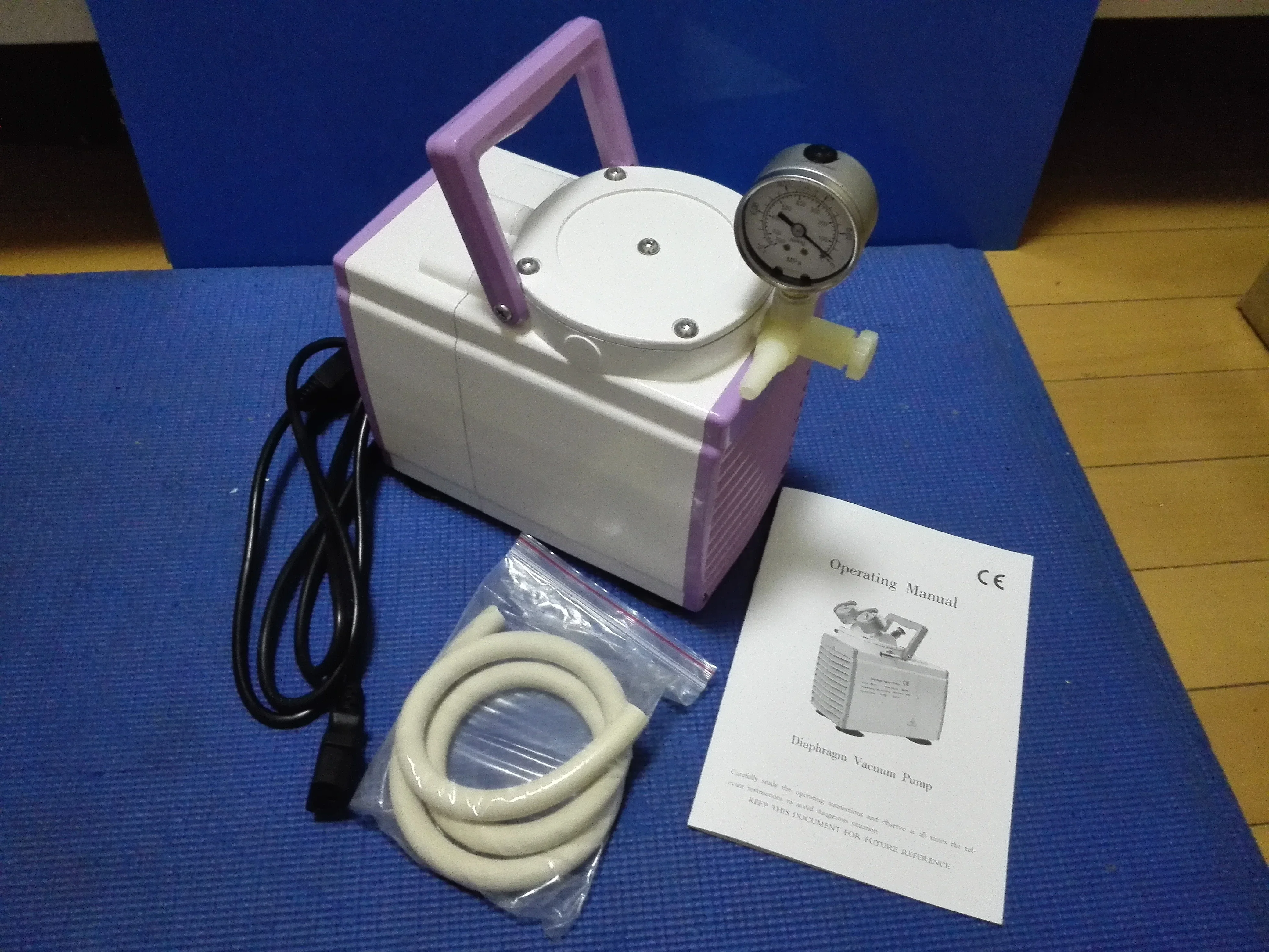 

New 0.33B Oil Free Diaphragm Lab Vacuum Pump 20L/m Pressure Adjustable For Chroma 110V / 220V