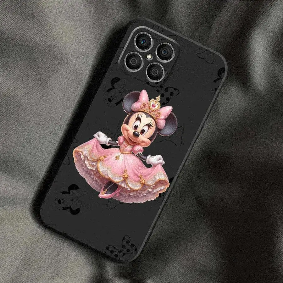 Disney Mickey Minnie Case For Honor X8a X8 90 X9a 8X 70 X9 X6 Magic5 Pro P40 Pro Black Soft Phone Funda