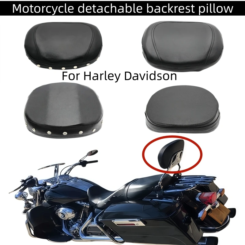 

Motorcycle Pillion Rear Backrest Sissy Bar Cushion Pad Universal For Harley Davidson Touring Road Glide Cruising Crown Prince