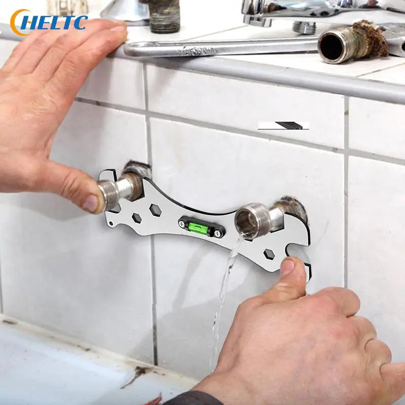 1pc Multifunctional Wrench Bend Angle Leveling Wrench Shower Faucet Universal Repair Wrench Bathroom InstallationAnd Maintenance