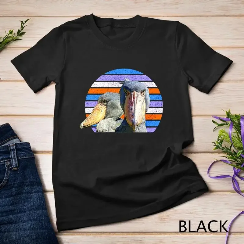 Shoebill Stork Vintage Sunset Large Bird Lovers Premium Unisex T shirt