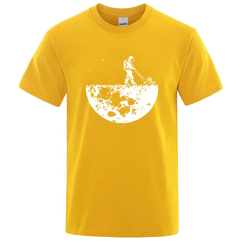 Mannen T-shirt Hoge Kwaliteit Grappige Katoenmix Lunar Cleaner Printing Casual Cool Losse O-hals Mannelijke voor MenT-shirt Hip Hop Tees