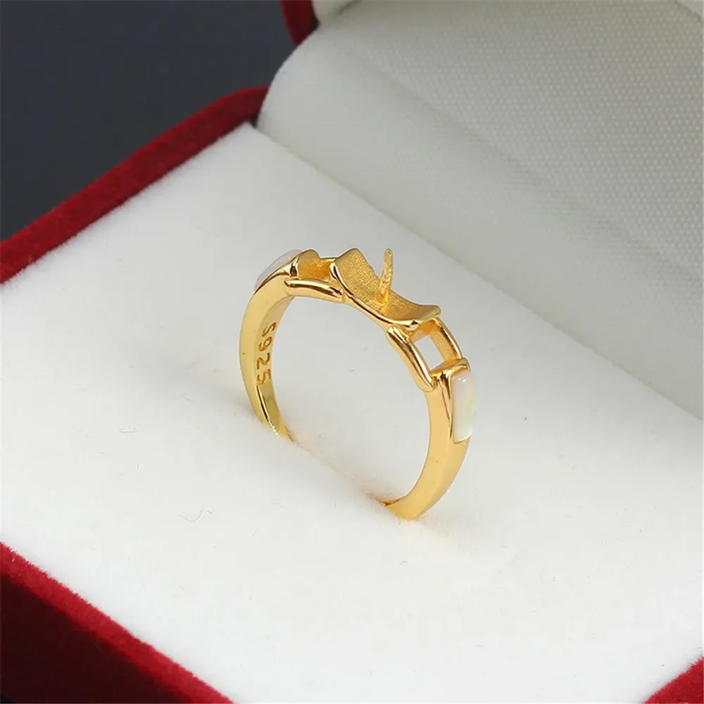 Solid S925 Sterling Silver Pearl Ring Settings Findings & Accessories  for Jewelry Making Bulk Wholesale Craft Supplies No Pearl