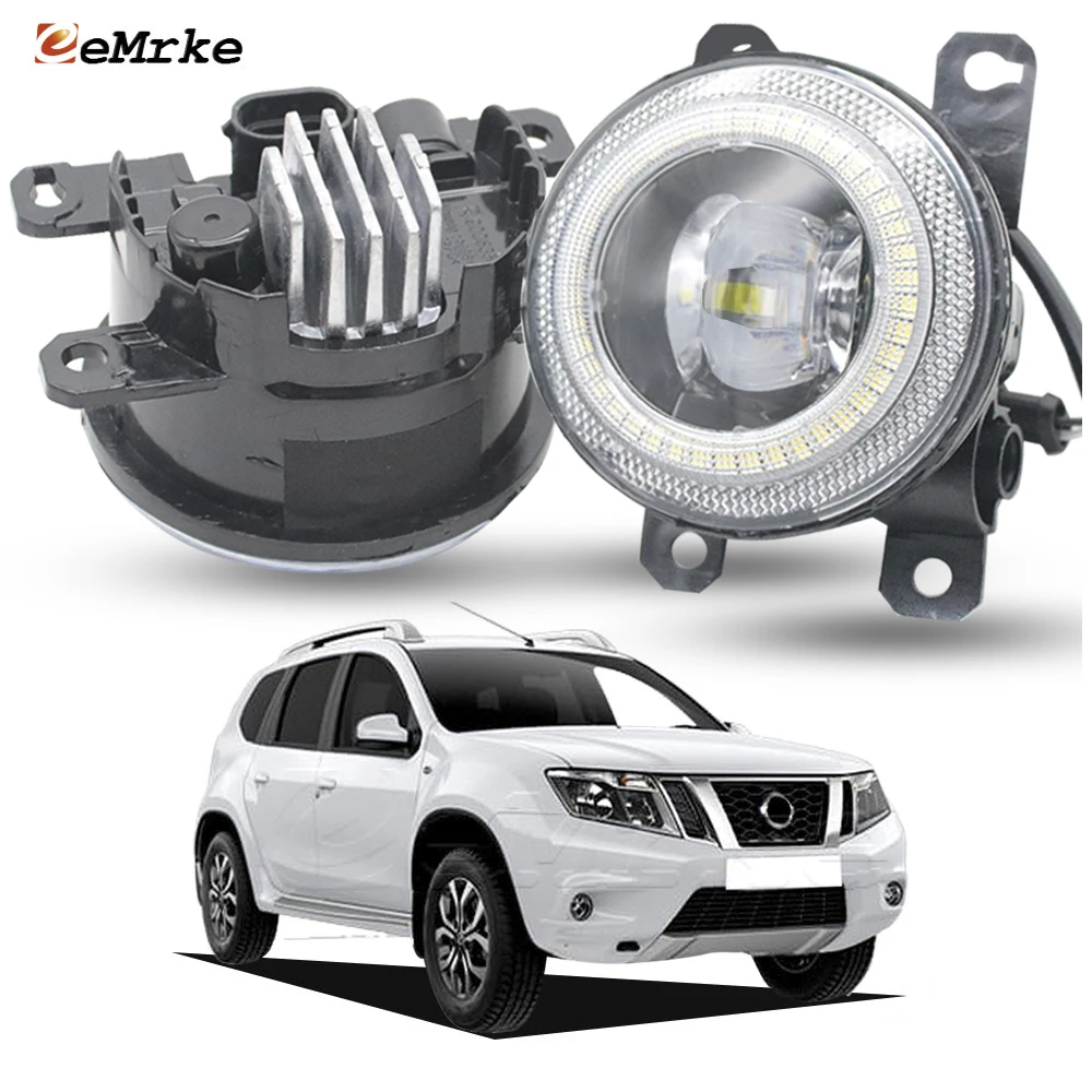 

LED Fog Driving Light for Nissan Terrano III MK3 D10 2013-2023 Front Bumper Angel Eye DRL Ring Daylight Fog Lamp Car Accessories