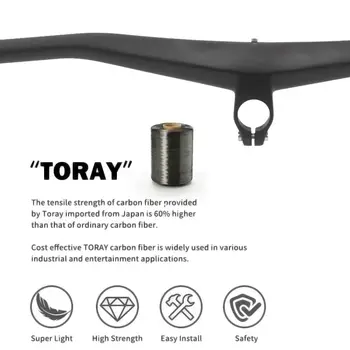 登山車碳纖維一體式車把,0度把立,無Logo啞光,可選40/50/60/70毫米尺寸 12 最佳銷售 mcfk - №11