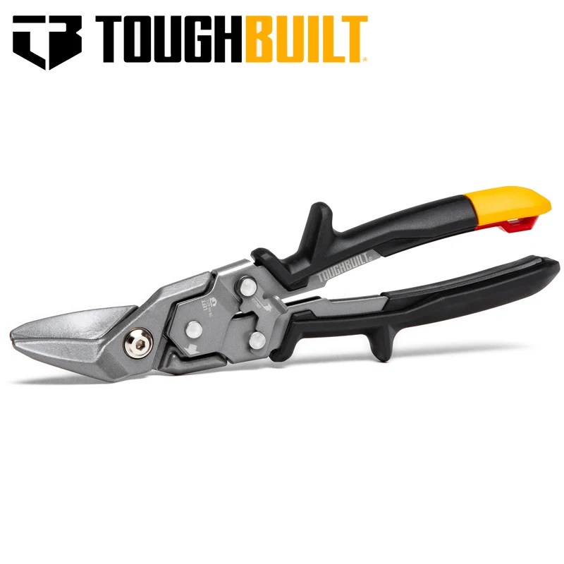 TOUGHBUILT TB-H4-60-L Left Cut Aviation Snips One-Hand Locking Operation Fast Cutting Convenient Type Hand Tools