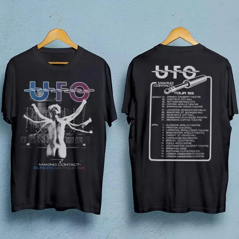 UFO BAND Making Contact Tour двусторонняя футболка в полный размер S 5XL