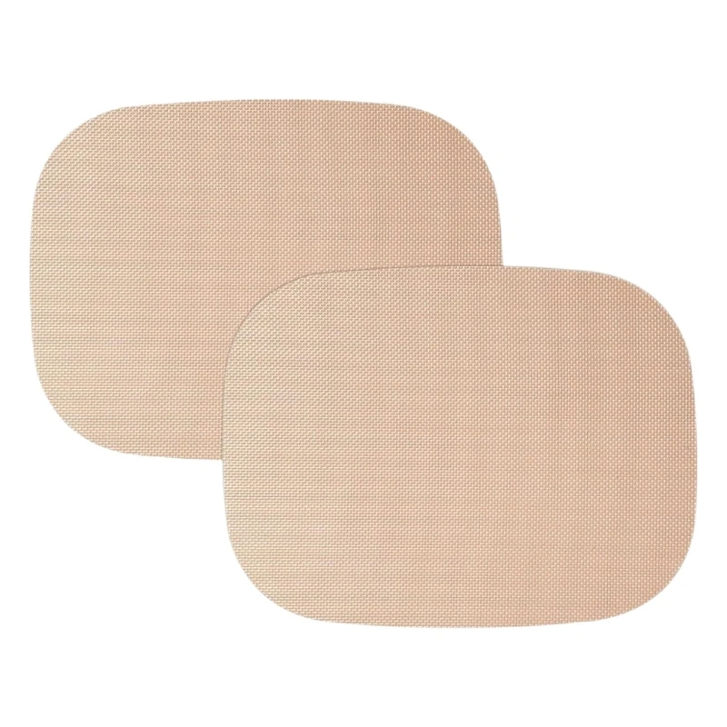 M7DF Steaming Pad Set Silicone 2 Piece Rounded Rectangle Tray Pads 11.2 x 8.4 in for Oven Cooking and Daily Kitchen Use for