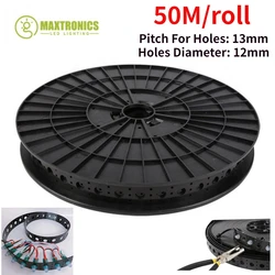 50M DIY Design Black Band Flexible Tape Build One LED Christmas Tree Mount Strip Rope For 12mm WS2811 LED Pixel Modules Lights