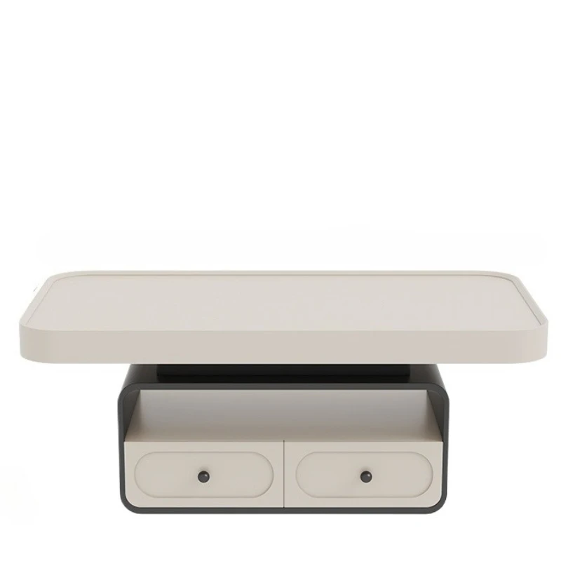 

Modern simple style household living room small apartment creative black and white color matching design high-end coffee table