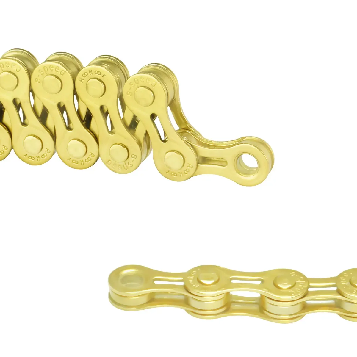 Rookoor MTB الطريق سلسلة دراجات 6 7 8 سرعة الفضة التيتانيوم مطلي EL نصف سلاسل مجوفة 116 وصلات الدراجات اكسسوارات الدراجة جزء