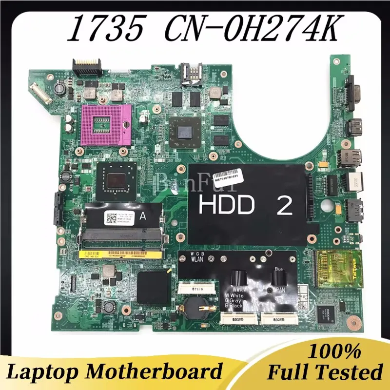 

CN-0H274K 0H274K H274K Free Shipping High Quality Mainboard For Dell 1735 Laptop Motherboard 216-0683008 DDR3 100%Full Tested OK