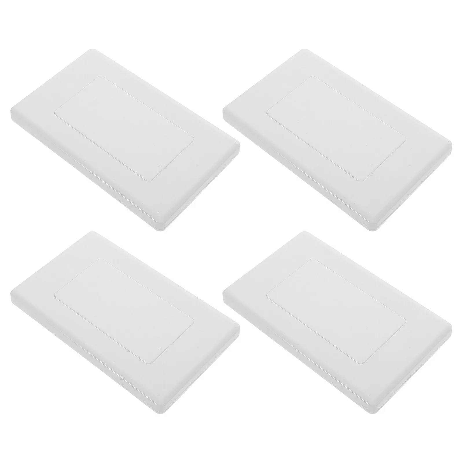 4Pcs Plastic Blank Wall Plate Cover Junction Box Cover Plate Electrical Outlet Box Concealment Easy Install Decorative Panel