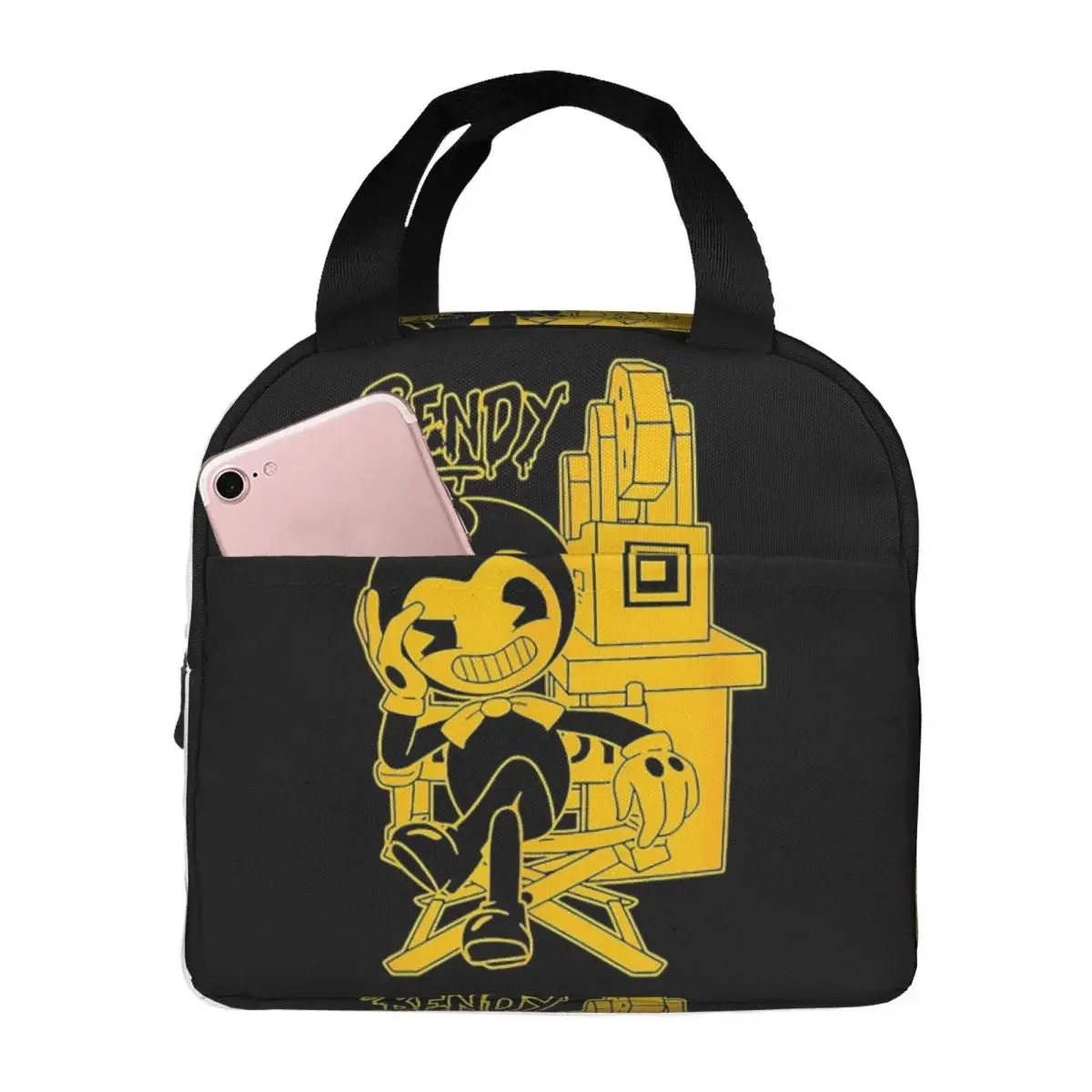 

Bendy-Ink-Machine Lunch Bags Insulated Bento Box Waterproof Lunch Tote Picnic Bags Cooler Thermal Bag for Woman Student Work