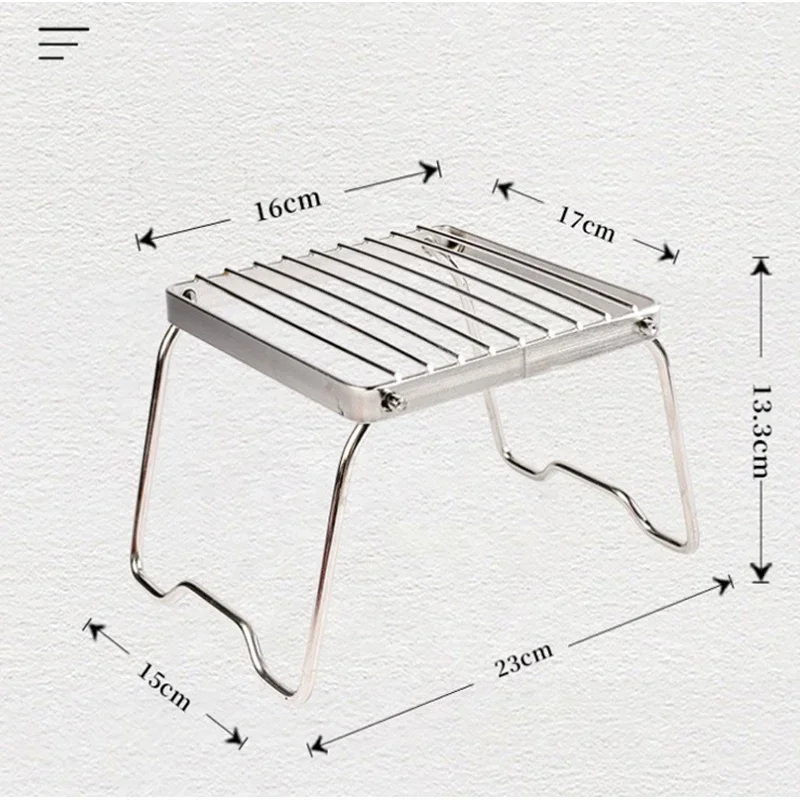 Camping Campfire Grill, Portable Folding Charcoal BBQ Grill, Heavy Duty Firepit Grill for Outdoor Cooking,Bonfire,Patio,Backyard