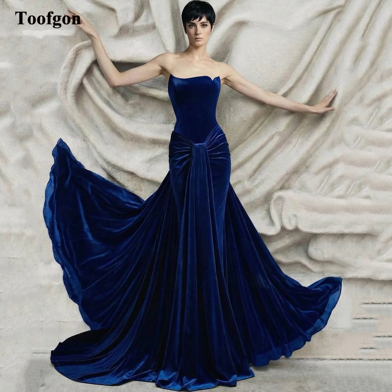 

Toofan Велюровые длинные вечерние платья русалки по индивидуальному заказу, женское платье для выпускного вечера в Аравии, платья для красной ковровой дорожки 2026