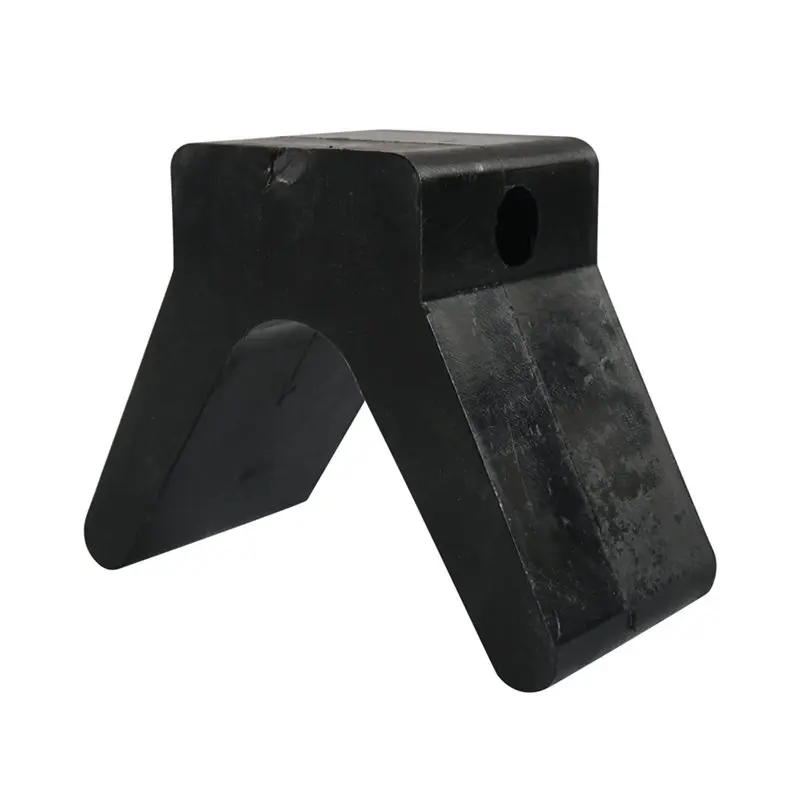 A13Z-4X V-Style Boat Trailer Bow Stop Block Trailer Rubber Bow Stop Non Marking Mounting Hole 2 Inch Width 4 Inch V-Span