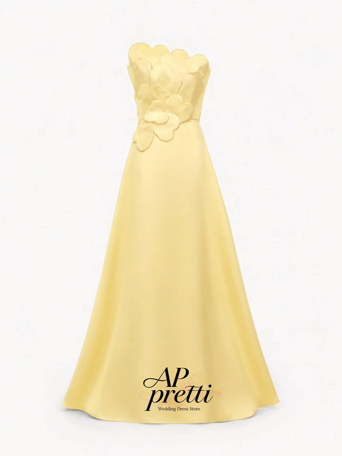 AP pretti Sweet Soft Satin Korea Wedding Dress Photo Shoot Sweetheart Customized Sleeveless A-line Floor-Length Bridal Gown