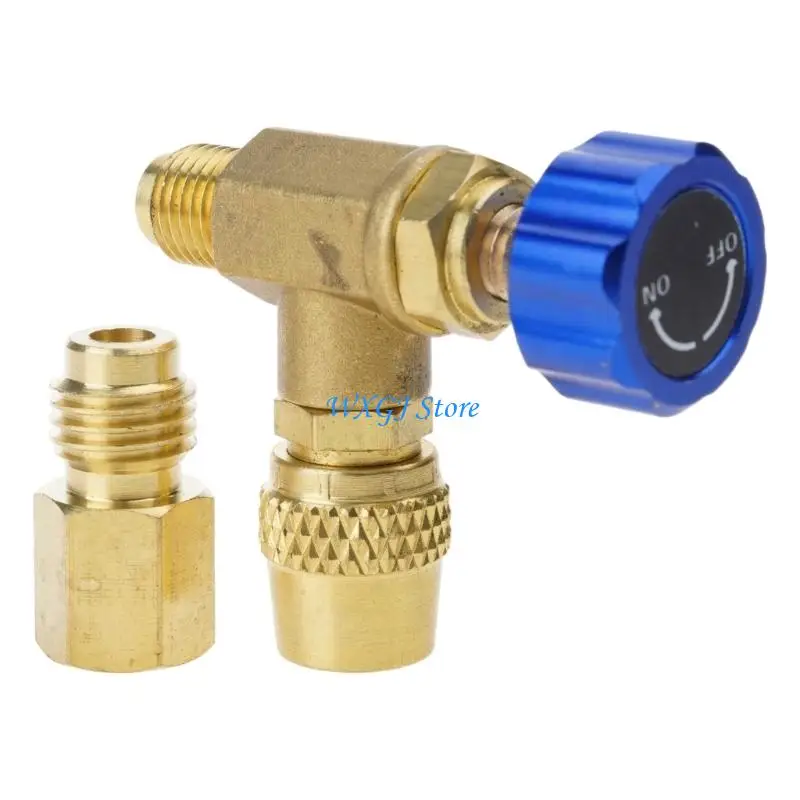 37JE Leakproof Brass HVAC Service Valves Refrigerants Charging Valves