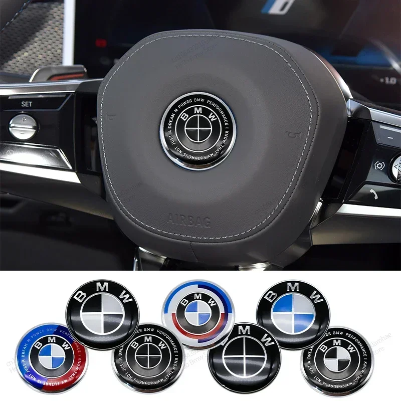 1Pcs 45mm Car Steering Wheel Badge Emblem Sticker Auto-Styling For BMW E36 E46 E53 E90 E60 E61 E93 E87 X1 X3 X5 X6 F30 F20 F10