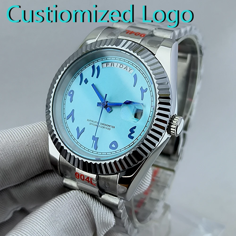 Arabic Numberals Customized logo 40.5mm Miyota 8285 Watch Dial Fit Miyota 8285 movement watch accessories