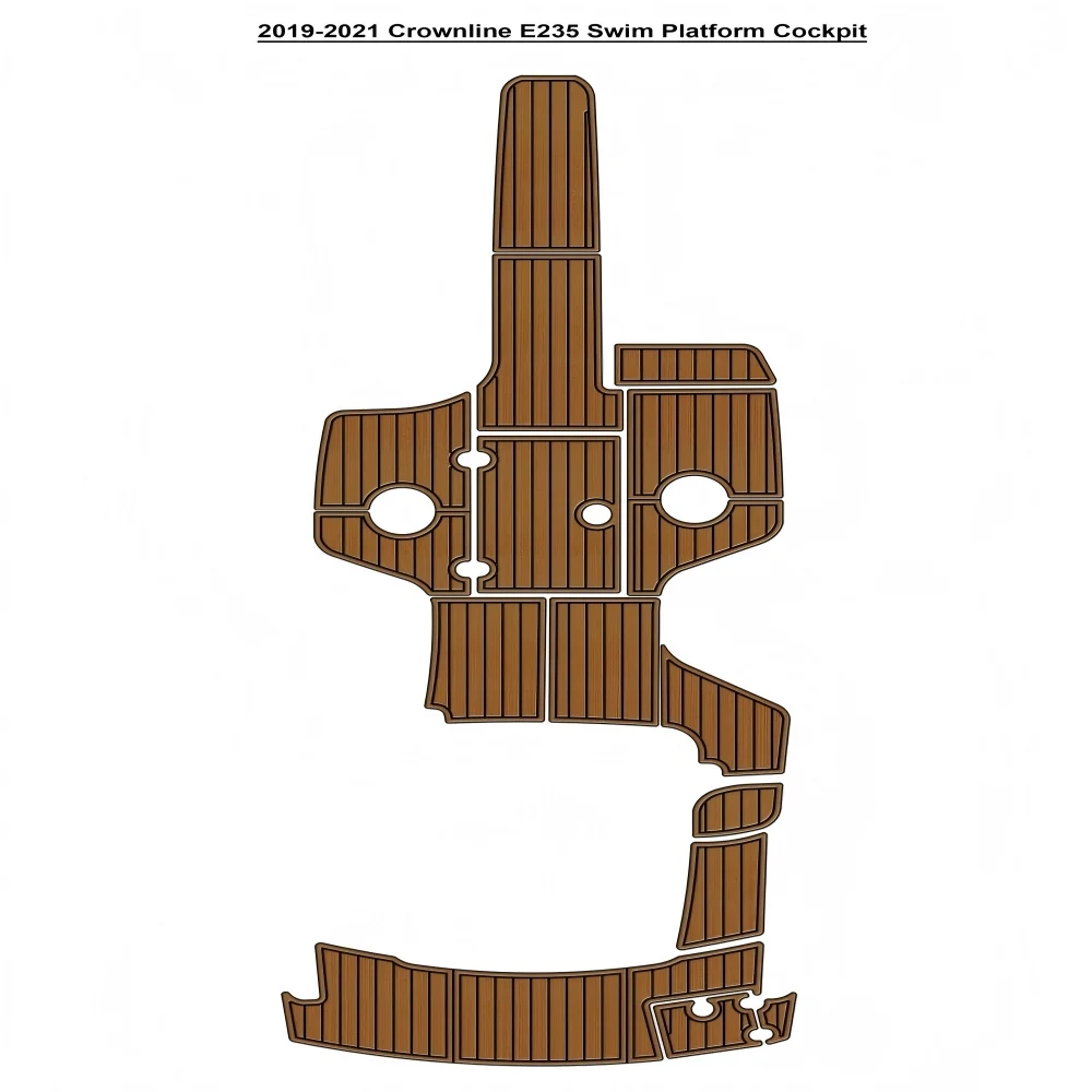 

2019-2021 Crownline E235 Swim Platform Cockpit Pad Boat EVA Teak Deck Floor Mat SeaDek MarineMat Style Self Adhesive