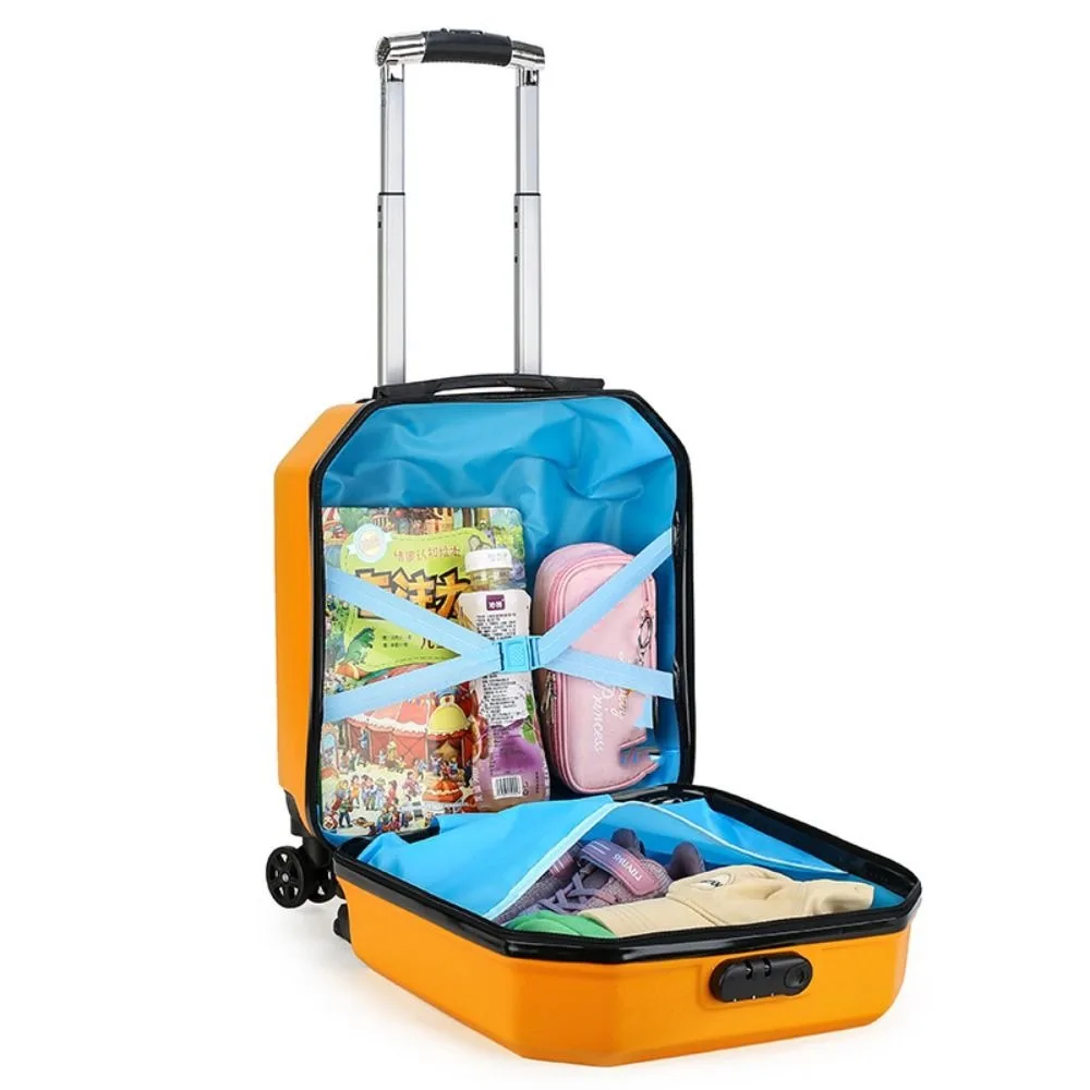 Draagbare Met Wachtwoord Lock Kids Bagage Abs Wheel 18 Inch Koffer Vierkante Solid Kinderen Trolley Case Student