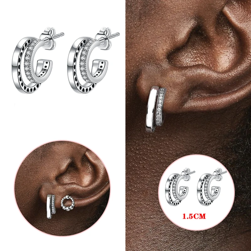 Disney-pendientes de plata de ley 925 auténtica para mujer, aretes de estrella de Mickey Mouse para boda y compromiso, regalo de cumpleaños para