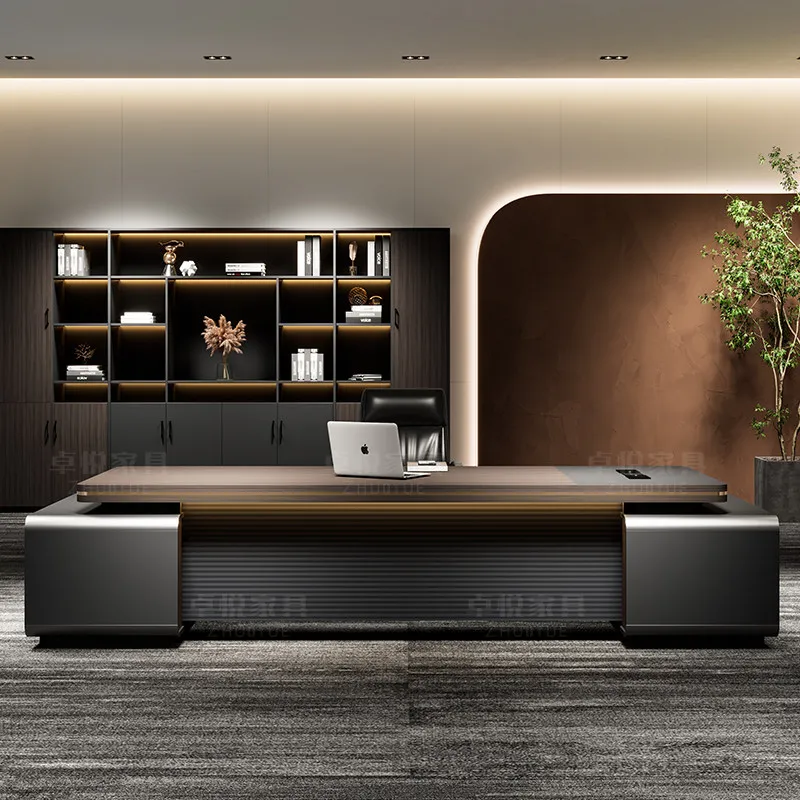 Luxury Modern Office Desk Computer Aesthetic Wooden Computer Decoration Office Desk Storage Organizers Ufficio Home Furniture