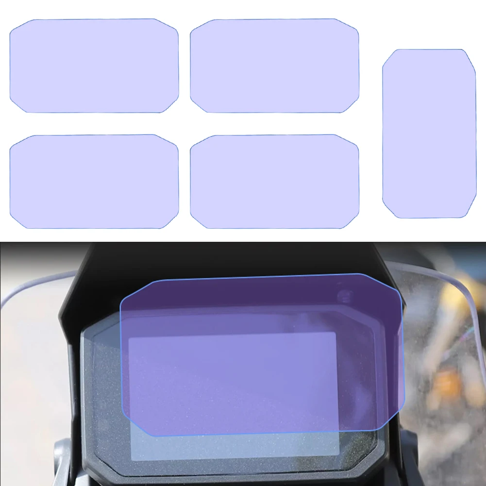 Dashboard Screen Protector Motorcycle Instrument Film White Motorcycle Display Scratch Guard 5 Pieces Included