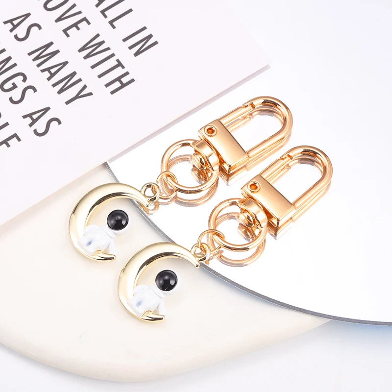 15Pcs 22*15MM Golden Moon Star Side Stereo Astronaut Charm Pendant For DIY Necklace Bracelet Keychain Supplies Accessories