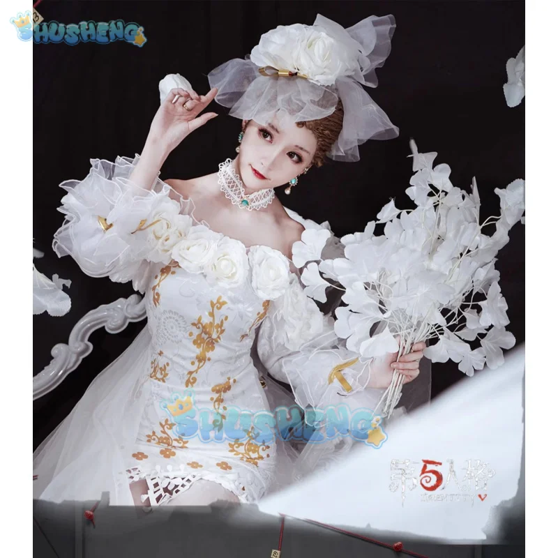 

Identity V Vera Nair Perfumer Wedding Cosplay Costume Hat accessory necklace prop Halloween party gorgeous dress Woman set