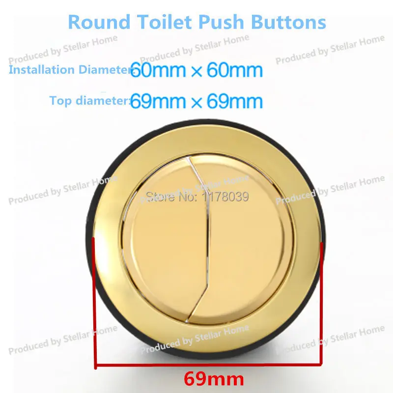 Installation Diameter 60cm Round Toilet Dual Push Button,Top Diameter 69mm Round Toilet  Water Tank Double Button,J17352