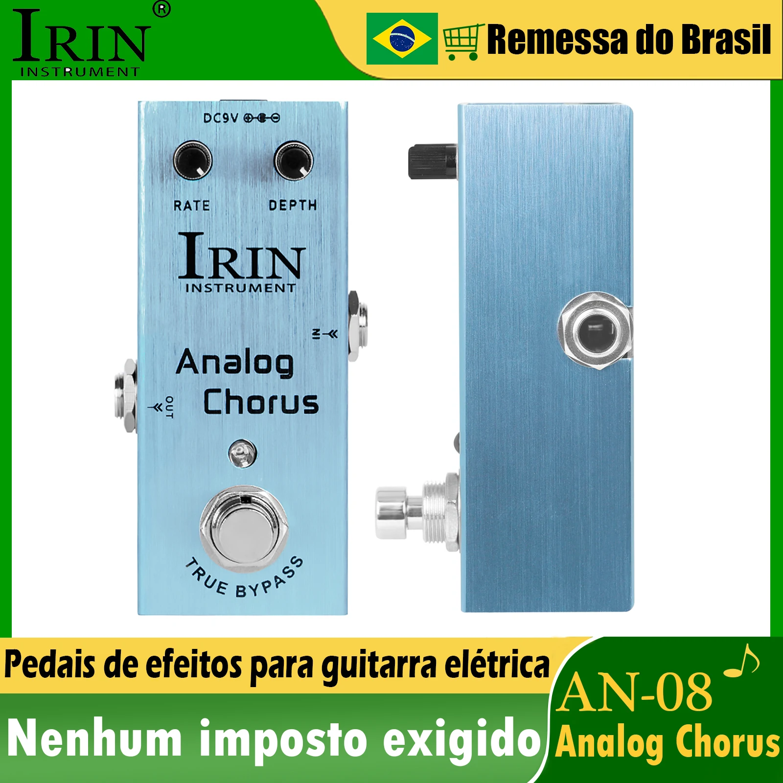 

IRIN AN-08 Electric Guitar Effect Pedal Analog Chorus Circuit Chorus Effects True Bypass Pedal Guitar Instruments Accessories