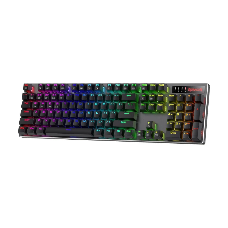 

Redragon K556 PRO Upgraded Wireless RGB Gaming BT/2.4Ghz Tri-Mode Mechanical Hot-Swap Linear Quiet Red Switch Keyboard