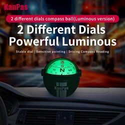 New!!KANPAS Vehicle Compass Ball with  Luminous /Upgraded capsule/compass for car / Dashboard compass ball / Compass boat/V-41-L