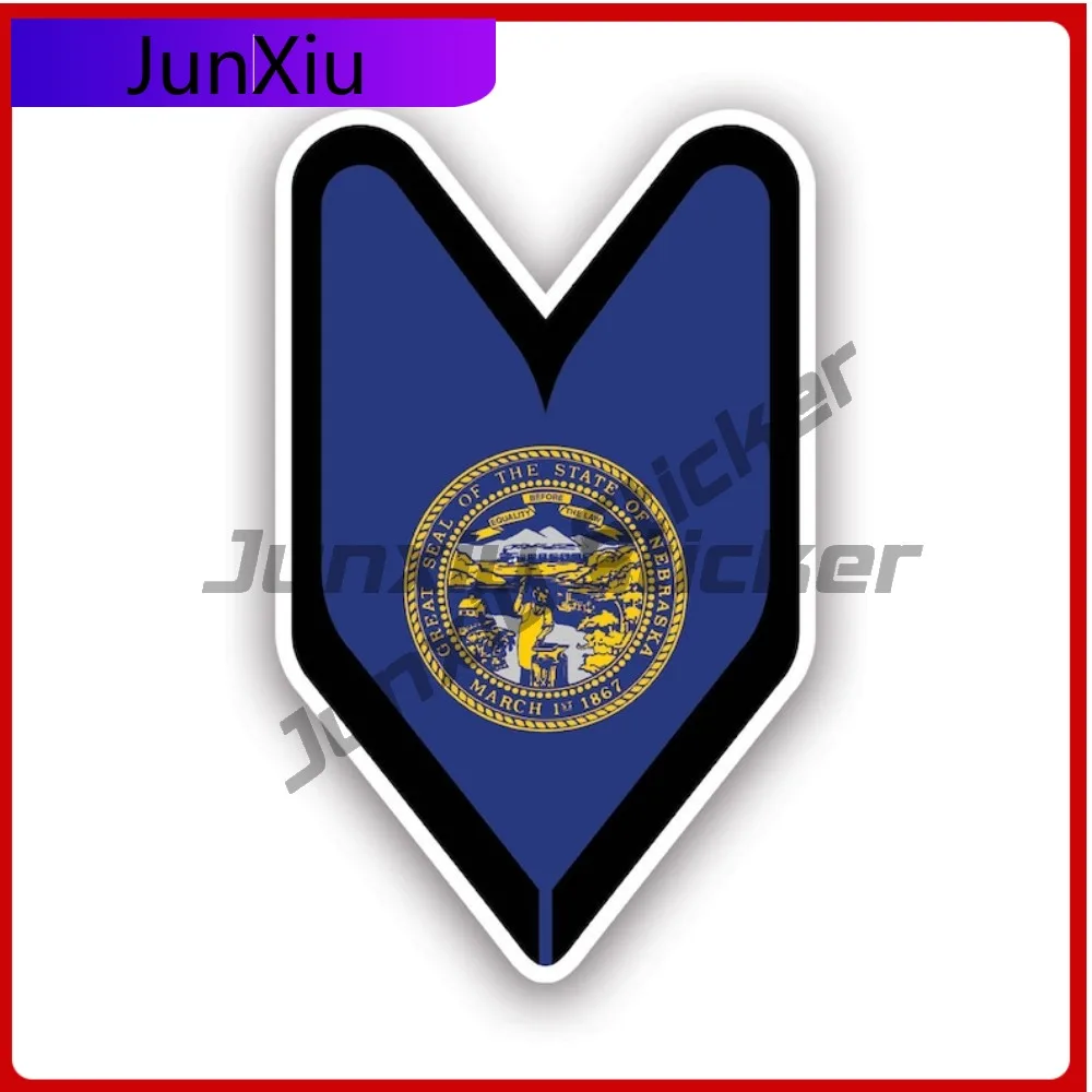 

Nebraska Driver Badge Sticker Waterproof Outdoor Cute Car Waterproof Vinyl Decal For Motocross Sticker Creative Decor Outdoor