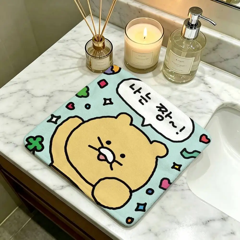 Cartoon C-Choonsik   Polyester Cotton Daily Towel Hanging Kitchen Hand Wiping Cloth Durable for Whole House Use