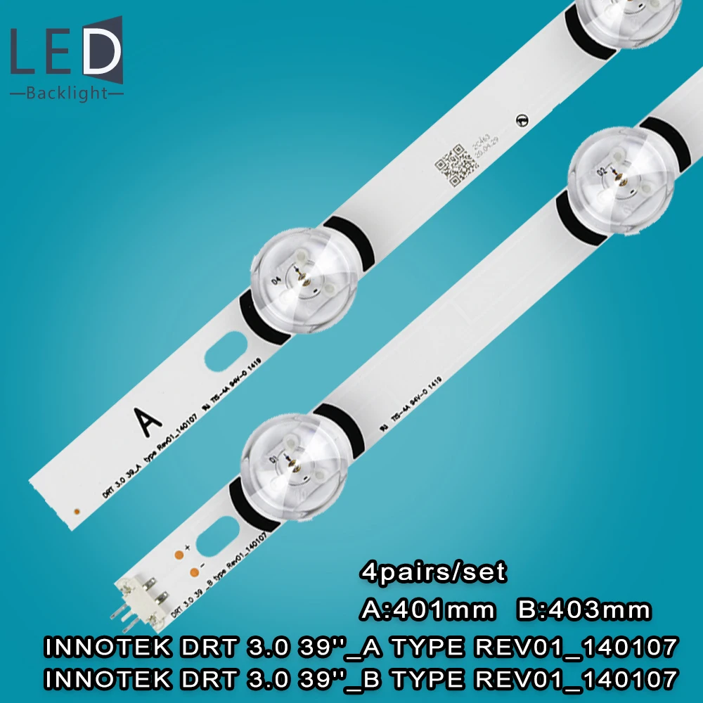 4Pairs/set LED Backlight Strip for LIG Innotek DRT 3.0 39 A B type 39LB 39LB561V 39LB570V 39LB580V 39LB650V 39LB5800 39LB5610