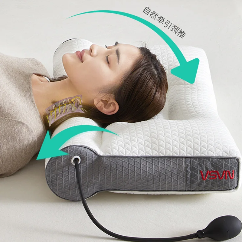 Mattress Core Memory Foam Inflating The Airbag Cervical Pillow Neck Support Pillow Memory Foam Pillow Inflatable Adjustment Air