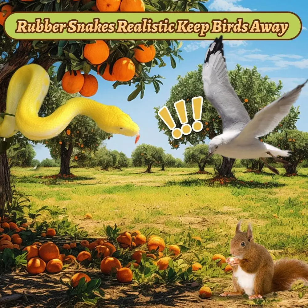 Cobra Ratelslang Python Realistische nepslangen Heldere lijnen Textuur Houd vogels weg Slangspeelgoed Grappige zachte rubberen diermodellen