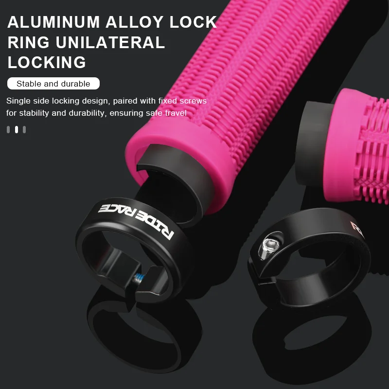 1 paire de poignées de guidon de vélo de montagne poignées de vtt en caoutchouc TPR ergonomique confortable anti-dérapant absorbant les chocs housse de guidon de vélo