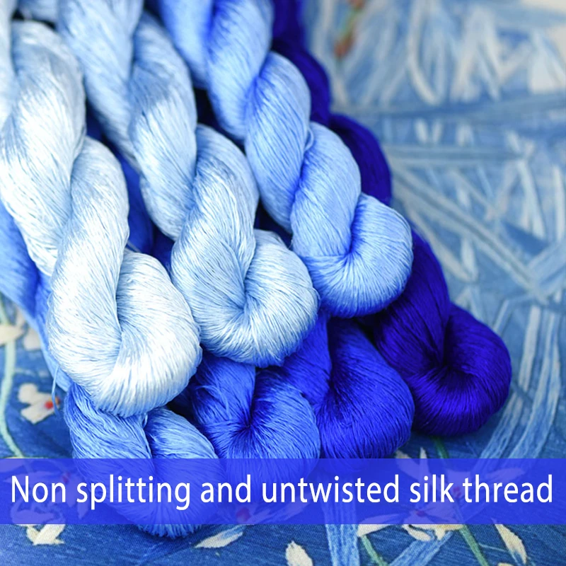 110 Non splitting and untwisted mulberry silk thread, specially designed for hand made velvet flowers