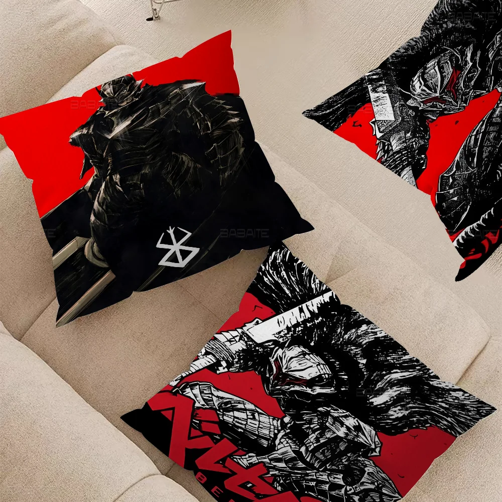 

Retro Anime Berserk Manga Cushion Cover Pillowcase Upholstery Sofa Throw Pillow Home Decor Pillowcas