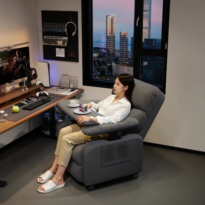 Multifunctional first-class Internet cafe single reclining chair