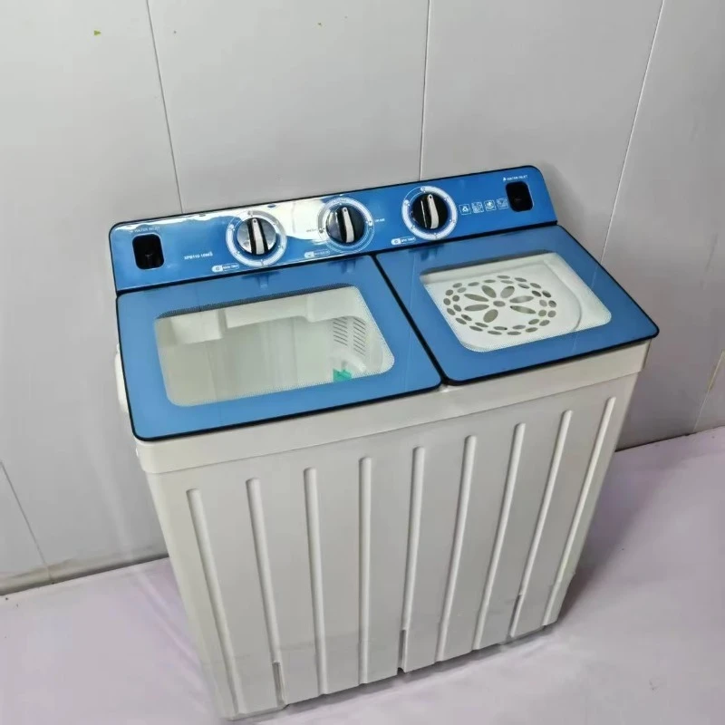 Nova versão em inglês, máquina de lavar semiautomática doméstica com capacidade de 11kg, máquina de lavar balde duplo de plástico