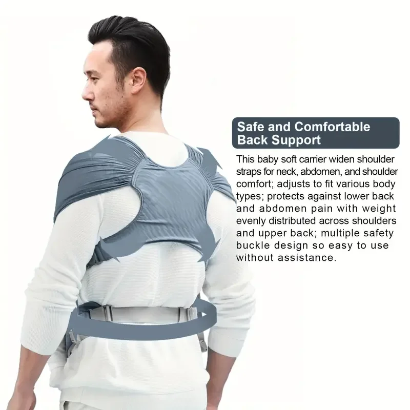 Gendongan bayi multifungsi, dapat bernafas gendongan anak balita selempang pembungkus suspender kualitas tinggi